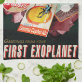 システム外で見つかった最初の外惑星を太陽の訪れる キッチンタオル (折り畳み)