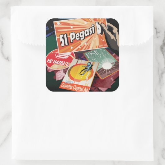 システム外で見つかった最初の外惑星を太陽の訪れる スクエアシール (バッグ)