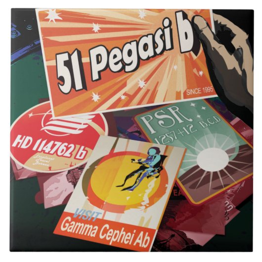 システム外で見つかった最初の外惑星を太陽の訪れる タイル (正面)