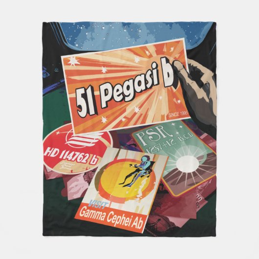 システム外で見つかった最初の外惑星を太陽の訪れる フリースブランケット (正面)