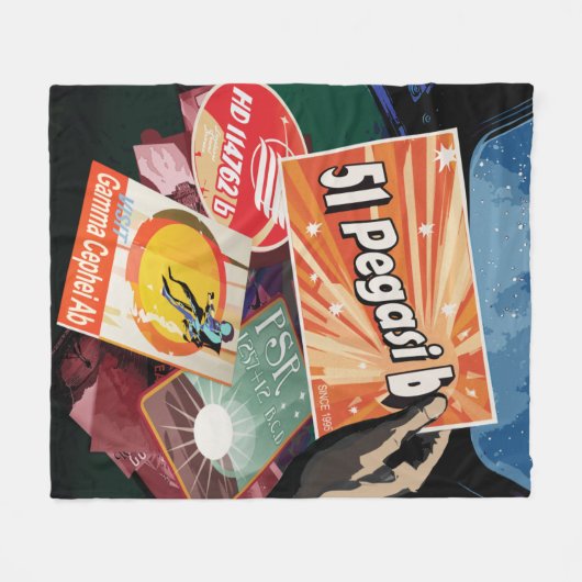 システム外で見つかった最初の外惑星を太陽の訪れる フリースブランケット (正面(横))