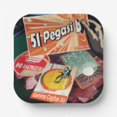 システム外で見つかった最初の外惑星を太陽の訪れる ペーパープレート (正面)