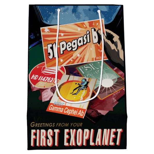 システム外で見つかった最初の外惑星を太陽の訪れる ミディアムペーパーバッグ (裏面)