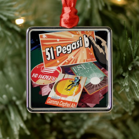 システム外で見つかった最初の外惑星を太陽の訪れる メタルオーナメント (ツリー)