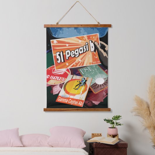 システム外で見つかった最初の外惑星を太陽の訪れる 吊り下げ型タペストリー (寝室)