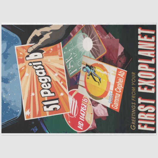 システム外で見つかった最初の外惑星を太陽の訪れる 薄葉紙 (正面)