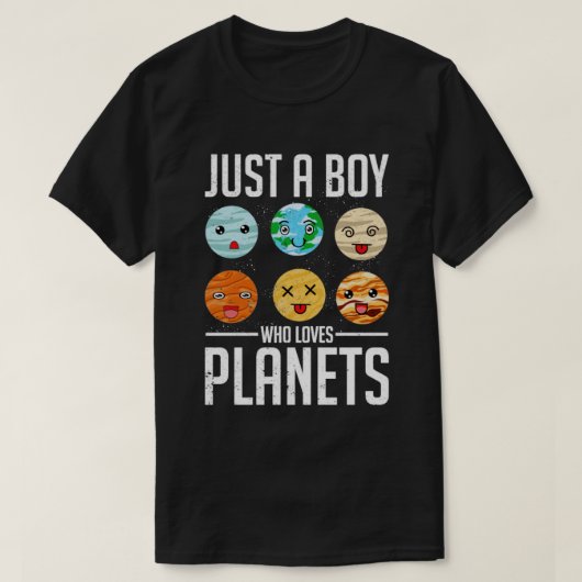 システム太陽のかわいい惑星ボーイズ宇宙科学アストロ Tシャツ (デザイン正面)