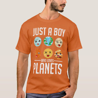 システム太陽のかわいい惑星ボーイズ宇宙科学アストロ Tシャツ
