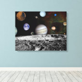 システム太陽のの宇宙 キャンバスプリント (インサイチュ (ウッドフロア))