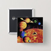 システム太陽のの惑星ボタン 缶バッジ (正面&裏面)
