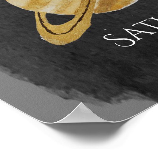 システム太陽のの水彩画ポスター ポスター (角)