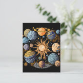 システム太陽のアート ポストカード (スタンド正面)