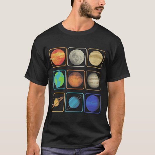 システム太陽のプラネットTシャツ Tシャツ (正面)