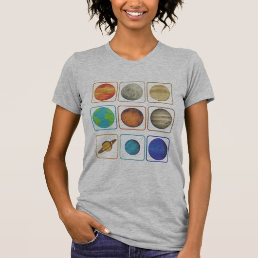 システム太陽のプラネットTシャツ Tシャツ (正面)