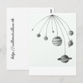 システム太陽のプリント ポストカード (正面/裏面)