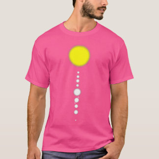 システム太陽のミニマル美学天文学ミルキー Tシャツ