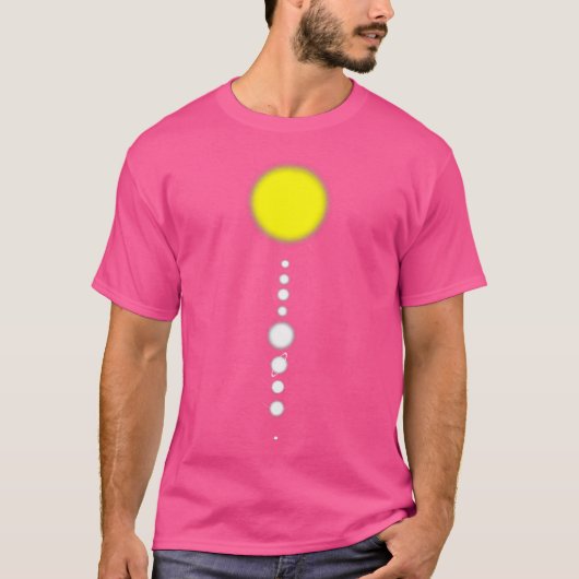 システム太陽のミニマル美学天文学ミルキー Tシャツ (正面)