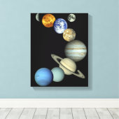 システム太陽のモンタージュ キャンバスプリント (インサイチュ (ウッドフロア))