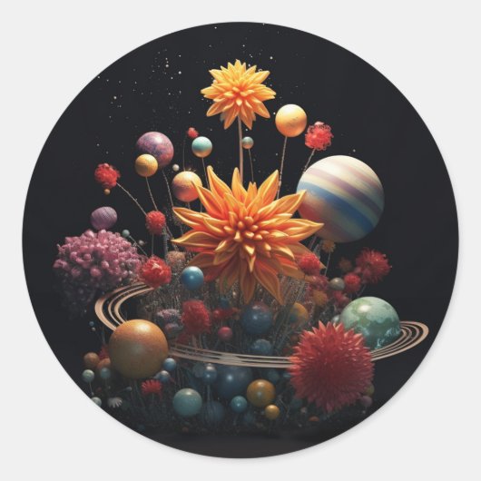 システム太陽のラウンドステッカー ラウンドシール (正面)