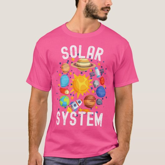 システム太陽の天文学子供へシャツプラネット Tシャツ (正面)