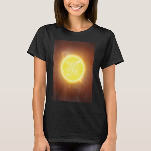システム太陽の太陽宇宙科学天文学銀河系 Tシャツ (正面)