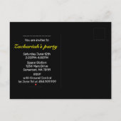 システム太陽の宇宙惑星太陽誕生日パーティー インビテーションポストカード (裏面)