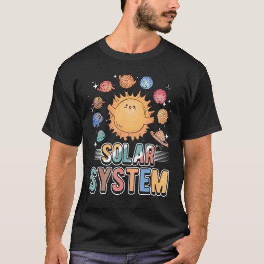 システム太陽の惑星と宇宙科学5 Tシャツ (正面)