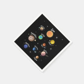 システム太陽の惑星キッズナレッジ宇宙Ca スタンダードカクテルナプキン (角)