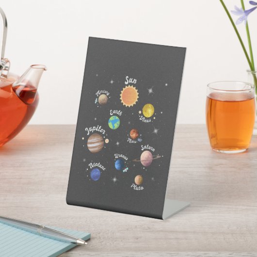 システム太陽の惑星キッズナレッジ宇宙Ca 台座サイン (インサイチュ)