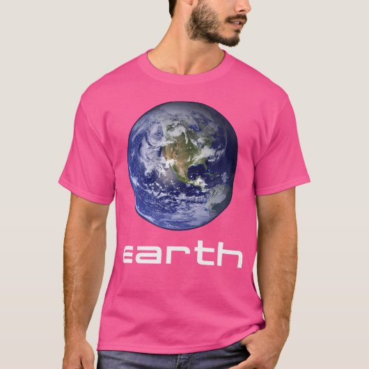 システム太陽の惑星地球宇宙科学天文学 Tシャツ (正面)