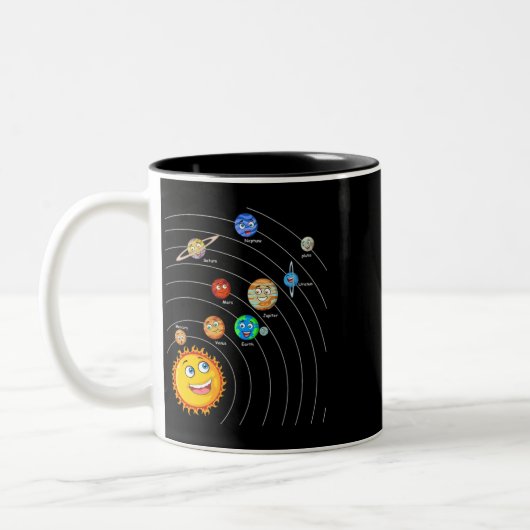 システム太陽の惑星天文学宇宙科学女子 ツートーンマグカップ (左)