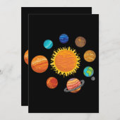 システム太陽の惑星天文学宇宙科学女子 招待状 (正面/裏面)