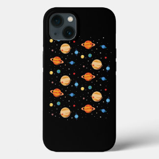 システム太陽の惑星天文学宇宙科学女子 iPhone 13ケース