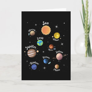 システム太陽の惑星子供の知識宇宙 カード