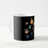 システム太陽の惑星子供の知識宇宙 コーヒーマグカップ (正面左)