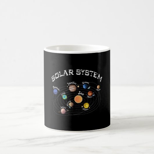 システム太陽の惑星子供の知識宇宙 コーヒーマグカップ (中央)