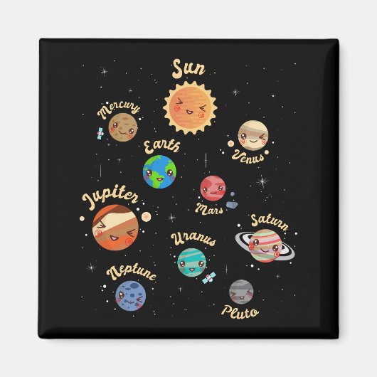 システム太陽の惑星子供の知識宇宙 マグネット (正面)