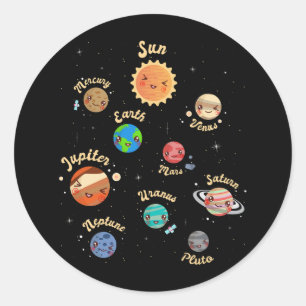 システム太陽の惑星子供の知識宇宙 ラウンドシール