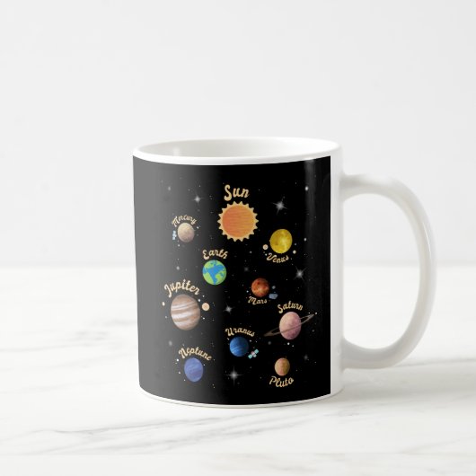 システム太陽の惑星子供の知識宇宙T- コーヒーマグカップ (右)