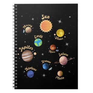 システム太陽の惑星子供の知識宇宙T- ノートブック