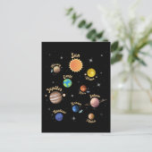 システム太陽の惑星子供の知識宇宙T- ポストカード (スタンド正面)