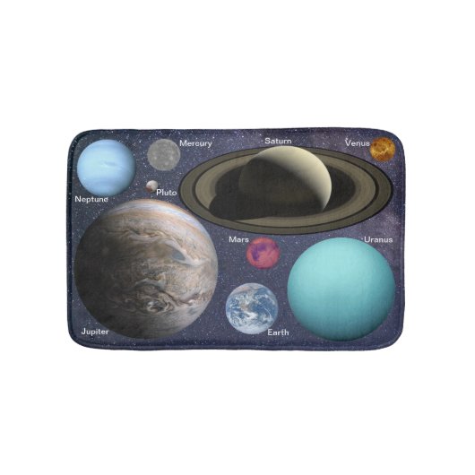 システム太陽の惑星浴マット バスマット (正面)