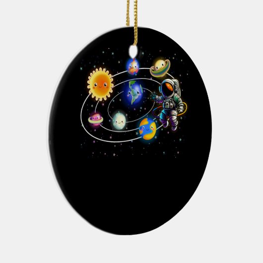 システム太陽の惑星科学宇宙宇宙飛行士ユニーブ セラミックオーナメント (右)