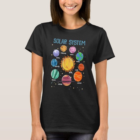 システム太陽の惑星科学宇宙少年少女ステム Tシャツ (正面)