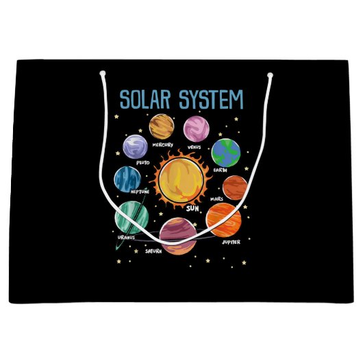 システム太陽の惑星科学宇宙少年少女STEM ラージペーパーバッグ (正面)