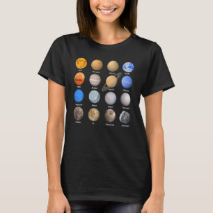 システム太陽の惑星科学宇宙少年少女STEM Tシャツ