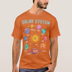 システム太陽の惑星科学宇宙男の子ガールキッズ Tシャツ
