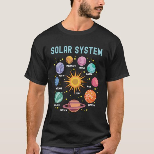 システム太陽の惑星科学宇宙 Tシャツ (正面)