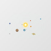 システム太陽の美しい天文学イラストレーション ウィンドウサイン (シート)