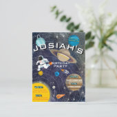 システム太陽の誕生日パーティーへの招待 インビテーションポストカード (スタンド正面)